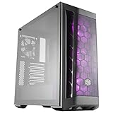 Cooler Master MasterBox MB511 RGB ATX Mid-Tower with RGB Lighting System, Three 120mm RGB Fans, Fine Mesh Front Panel, Mesh Side Intakes, and Tempered Glass