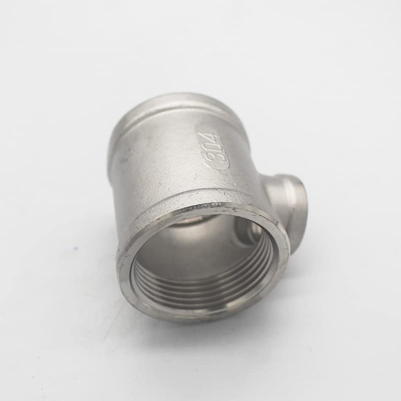 Aurorad Conector Reductor de Ajuste de tubería 1/4 "3/8" 3/4 "1" Diámetro Variable BSP tee de Rosca Hembra Tres vías Reductor 304 Conector de Ajuste de tubería de Acero Inoxidable