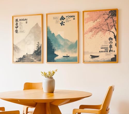 Image of Gamya Framed Japan Samurai Theme Motivational Quote Posters For Office, Living Room, Bedroom Wall Decor - Aesthetic Room Decor (13x19 Inches) (Japanese Philosophy)