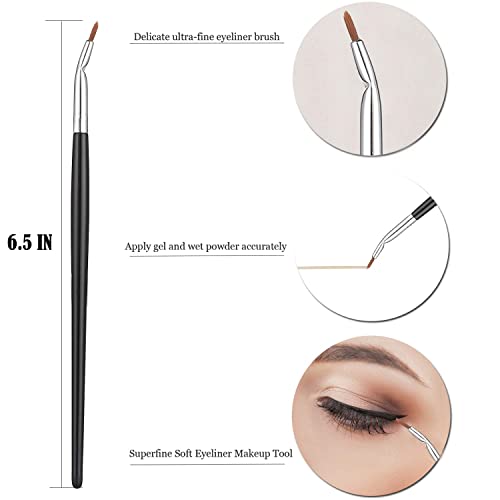 Fine Angled Eyeliner Brushes, Jassins Precision Gel Eye Liner Brush,Synthetic Bristles Eye Makeup Tool,Ultra Thin Slanted Flat Angle For Beauty Cosmetic Tool #TOP2