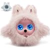AI Smart Robotic Pet, Cute Emotional Companion Robot with Multimodal Interaction, Replaceable Fluffy Cover, Voice Conversation, Touch Sensing, LCD Screen, Suitable for Home & Office