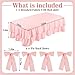SmoothNovelty Pink Crib Bed Skirts with 4 Large Cot Bow 28