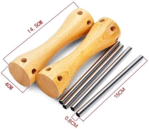 Soporte para botellas de vino de acero y madera miniatura 2
