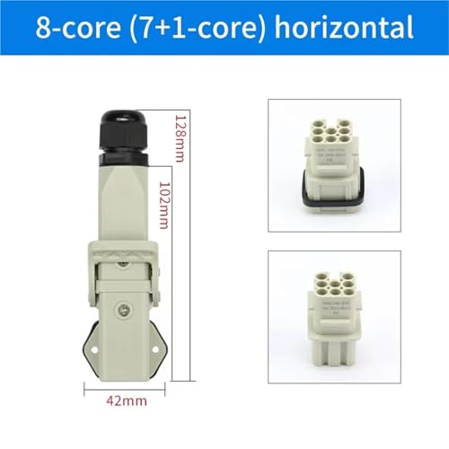 Conector HDC-HA resistente de 220V y hasta 8 núcleos para industria 2