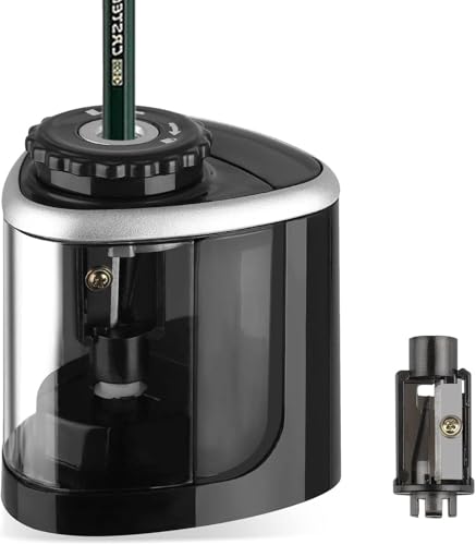 JOLLY ALEX Temperamatite Elettrico Automatico: Ricaricabile USB-C, Per Penne Tonde/esagonali, Scuola/Ufficio - 4