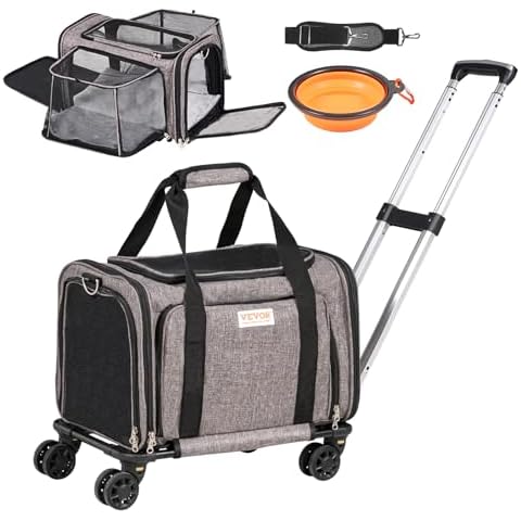 VEVOR Expandable Pet Carrier with Wheels Cover