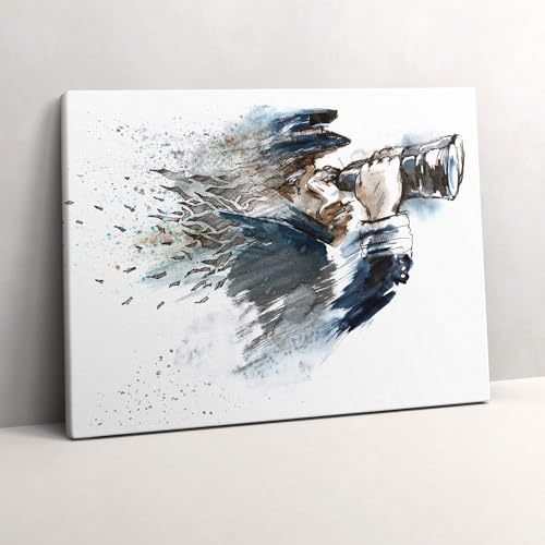 Capitaine de navire toile peinte texturée Wallfluent 80x60 cm art maritime réaliste