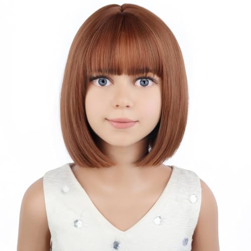 Image of PATTNIUM Dark Orange Wigs Short Bob Wig Women Cosplay Party Synthetic Rose Net Daily Wear Wig