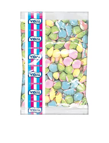 DUCAVAL | Caracolas Surtidas Foam Vidal Bolsa 250 U, Gominola blandita, Golosina en forma de concha, Conchas marinas, Chucheria de comunion, Gominolas de colores