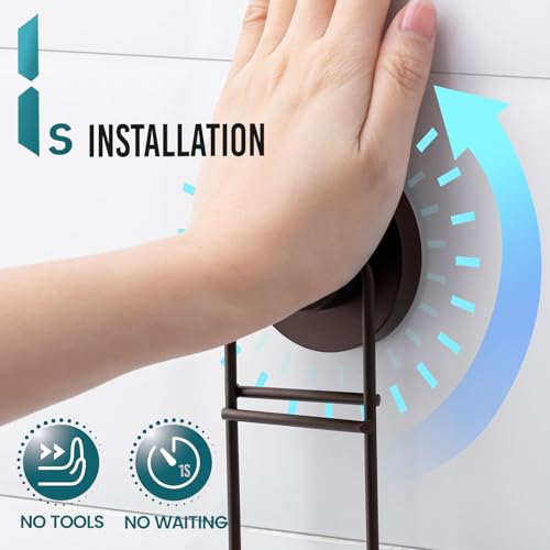 Image of TAILI Soap Holder, Soap Dish Suction Cup with Hooks,Stainless Steel,2 Layer | Soap Dish for Shower, Bathroom Bar soap holder Shower Wall, Stainless Steel Sponge Holder for Tub Kitchen, Brown