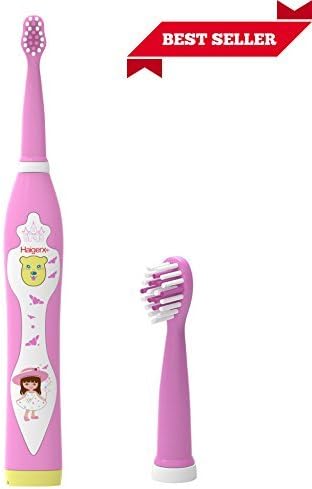 Haigerx Rechargeable Electric Toothbrush for Kids (Pink)