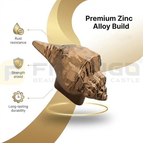 Image of Shell Shape Drawer Knob /Drawer Handle Knob /Decorative Knobs and Pulls /Knobs for Drawer (Zinc Alloy /PVD Rose Gold) Pack of 4-| 3 Years Warranty |