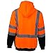 New York Hi-Viz Workwear H9011 Men's ANSI Class 3 High Visibility Class 3 Sweatshirt, Full Zip Hooded, Lightweight, Black Bottom (Extra Large)