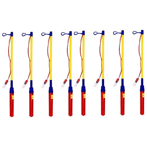 DOITOOL Lantern Holder LED Lantern Sticks Plastic Electronic Laternenstab Holder for Kids, 8pcs, 39CM, Without Battery