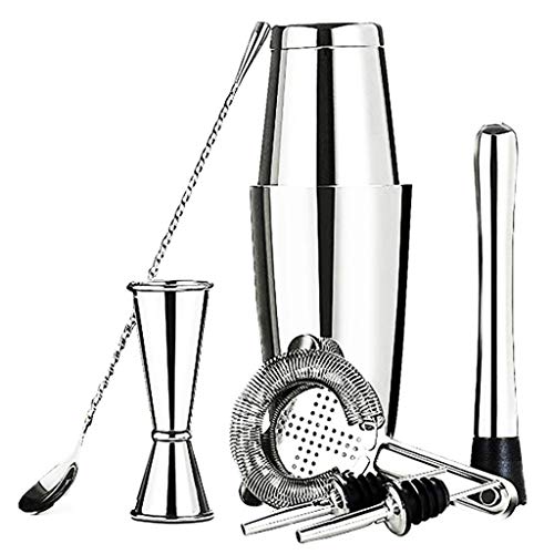 Set de 8 piezas de coctelera acero inoxidable cobre 28 OZ
