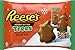 REESE'S Milk Chocolate Snack Size Peanut Butter Trees, Christmas Candy Bag, 9.6 oz
