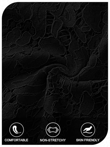 MEROKEETY Women's Lace Long Sleeve Tops Dressy Casual Blouse Button Down Sheer Elegant Summer Shirts