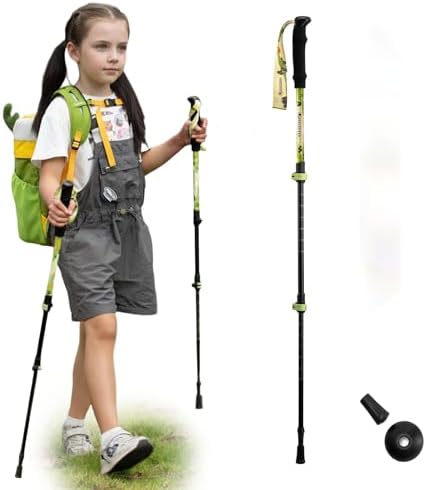 Bastones de Senderismo para Niños, Ajustable de 51 a 100 cm, Bast...