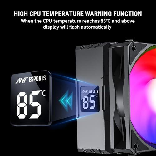 Ant Esports ICE- C612 Digital CPU Cooler/CPU Fan with LED Temperature Display| Support Intel - LGA1700 / 115X / 1200 AMD - AM5 / AM4 - Image 5