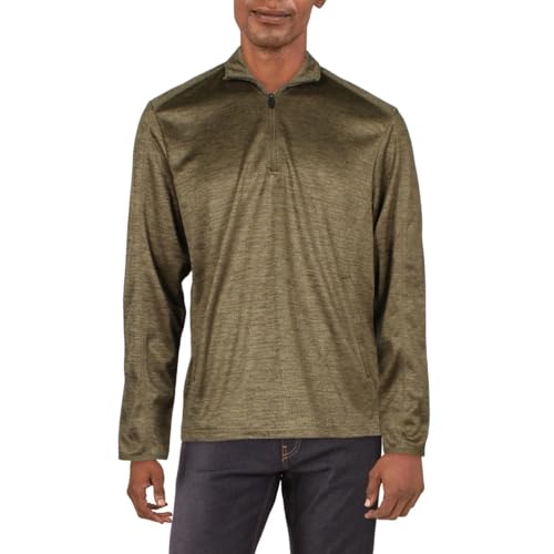 PGA TOUR Men's Textured Fleece 1/4 Zip Jacket Base Layer