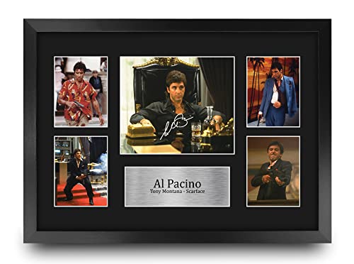 Photo Imprimée Signée Al Pacino Édition Encadrée A3 Premium