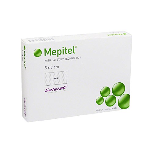 Fleming Medical Mepitel Polymide Net - Juego de 5 unidades de silicona (7 x 5 cm)