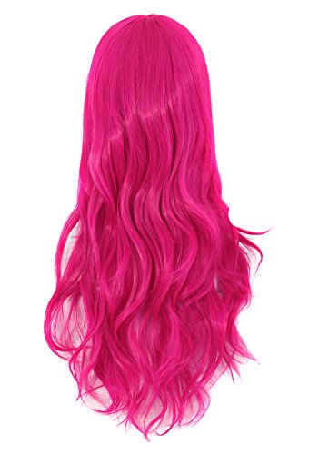 MapofBeauty 28" 70cm Long Curly Hair Ends Costume Cosplay Wig Peachblow AD