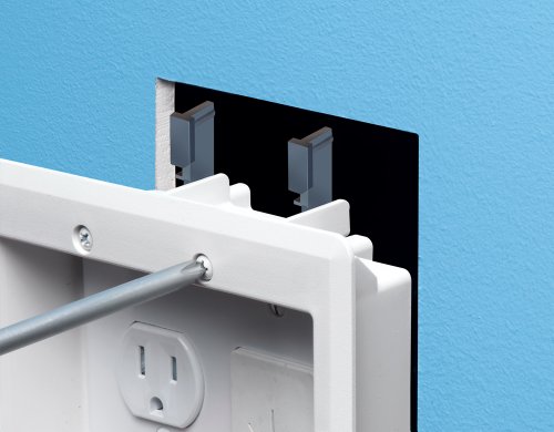 Arlington TVBRA2K-1 In-Wall Wiring Kit, Pre-Wired TV Bridge, 2-Gang Boxes, White, 1-Pack - Thumbnail 2
