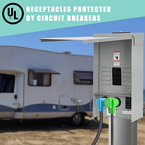 Hiweld Temporary Power Outlet Panel With A 20, 30, And 50-Amp Receptacle Installed #TOP2
