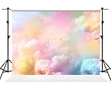 Picture of Kate 8×8ft Colorful Clouds Photography Backdrop Pink Blue Gradient Backdrop Abstract Background Fabric Photo Studio Props for Photographer Pictures