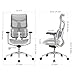 SIHOO Doro S100 Ergonomic Office Chair - with Dual Dynamic Lumbar Support, 5-Level Adjustable Backrest, 4D Coordinated Armrests, 135-degree Max. Recline Angle, Suitable for Home Office (S100 White)