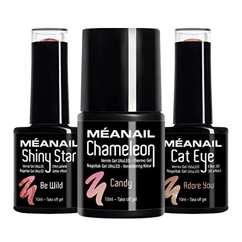 Set de Esmaltes de Uñas Semipermanentes para lámpara UV LED - 3...