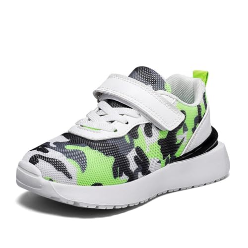 Walking Sneakers for Boys Girls Hook and Loop Mesh Breathable Anti-Slip Running Shoes Little Big Kids