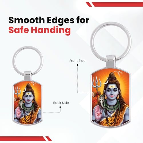 Image of Stylish Metal Keychains with Permanent Glossy Print - Inspirational Quotes & Spiritual Designs - Perfect Key chains for loved ones, Personal Use, Gifts & Return Gifts