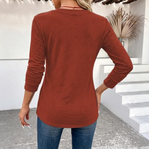Long Sleeve Tops for Women Trendy Striped Layered 2 in 1 Button Down Shirt - image 3