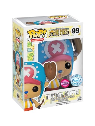 Epic Collectibles Pop Anime: One Piece - Tony Tony Chopper (Flocked Variant) Exclusive Limited Edition Vinyl Figure Bundle with Compatible Funko Box Protector
