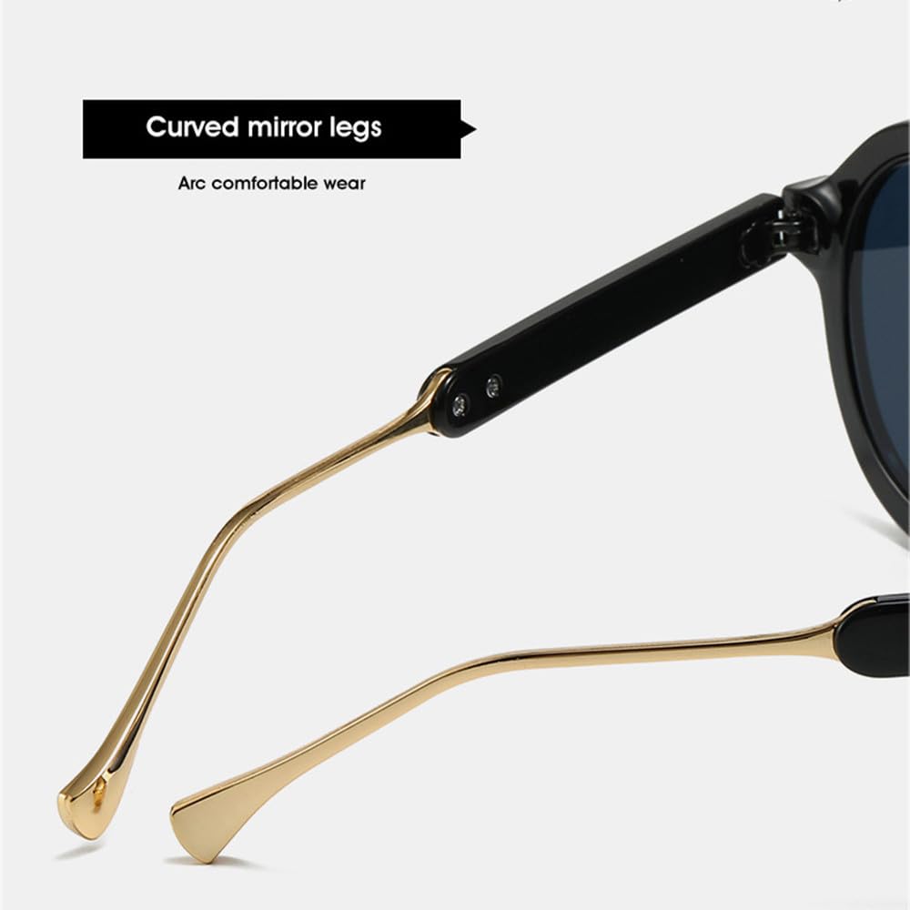 Retro okrągłe Punk damskie okulary przeciwsłoneczne modne odcienie gradientowe UV400