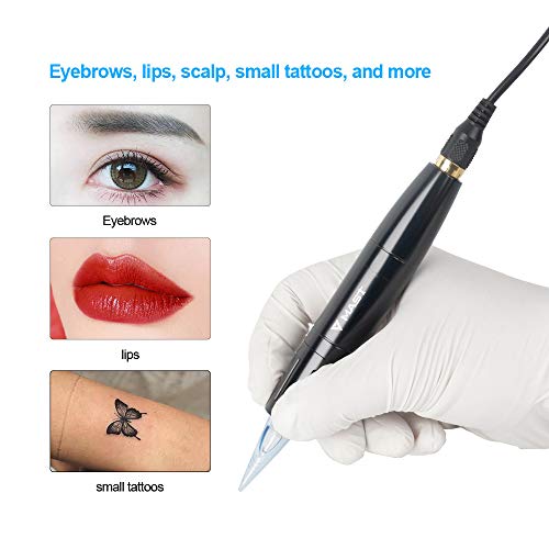 Mast Tattoo Maschine Pen Rotary Tattoo Pen Interchangeable 2.0mm and 3.0mm Stroke Microblading Pen Tattoo for Eyebrow Eyeliner Lip with RCA Cable - Image 2
