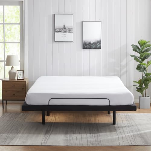 Image of Nestl S1000 King Adjustable Bed Frame, King Adjustable Bed Base with Wireless Remote, Head and Foot Incline, Zero Gravity, Anti Snore, Zero Clearance, Okin Motors