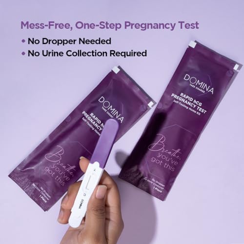 Domina Rapid hCG Pregnancy Test Kit | Self-Testing Home Kit | One Step Process | 99% Accuracy | Midstream Test For Women | Easy To Use | 3 Kits | Quick Results