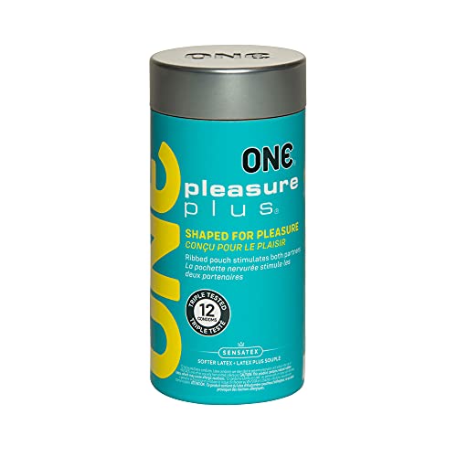 ONE Condoms Pleasure Plus | Pleasure Enhancing Latex Condoms 12 Pack