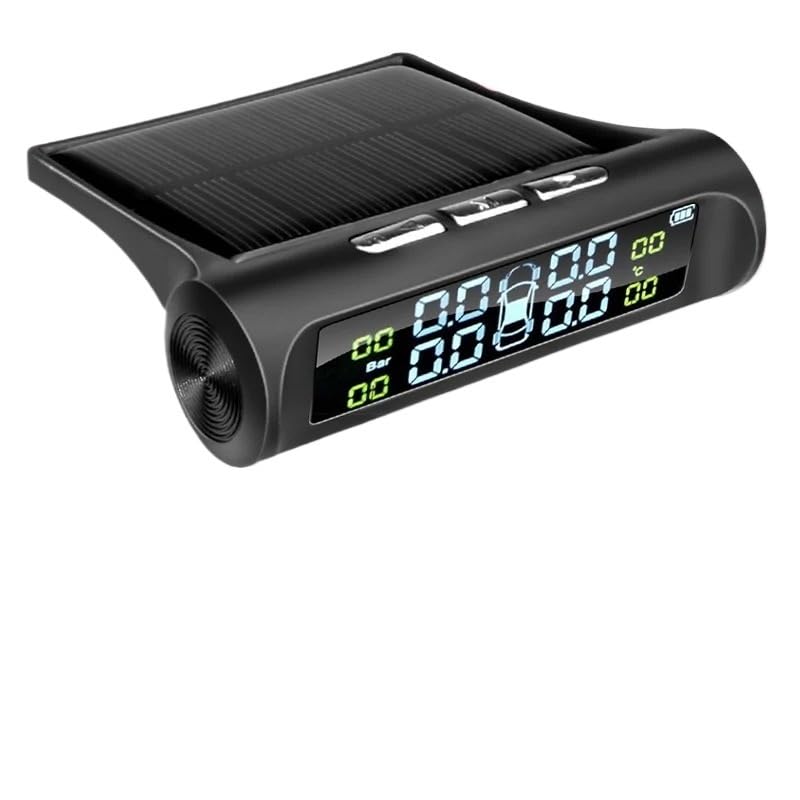 Tpms Sistema di monitoraggio della pressione degli pneumatici for auto a energia solare Sistemi di allarme di sicurezza for auto Avviso di temperatura della pressione degli pneumatici Pressione Pneuma