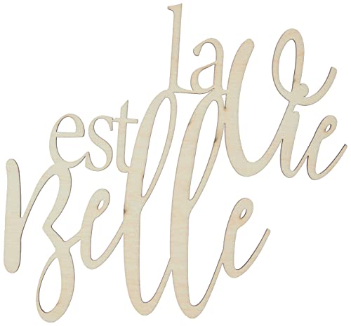 Rayher 46417505 Ecriture bois 'La vie es belle' FSC100%