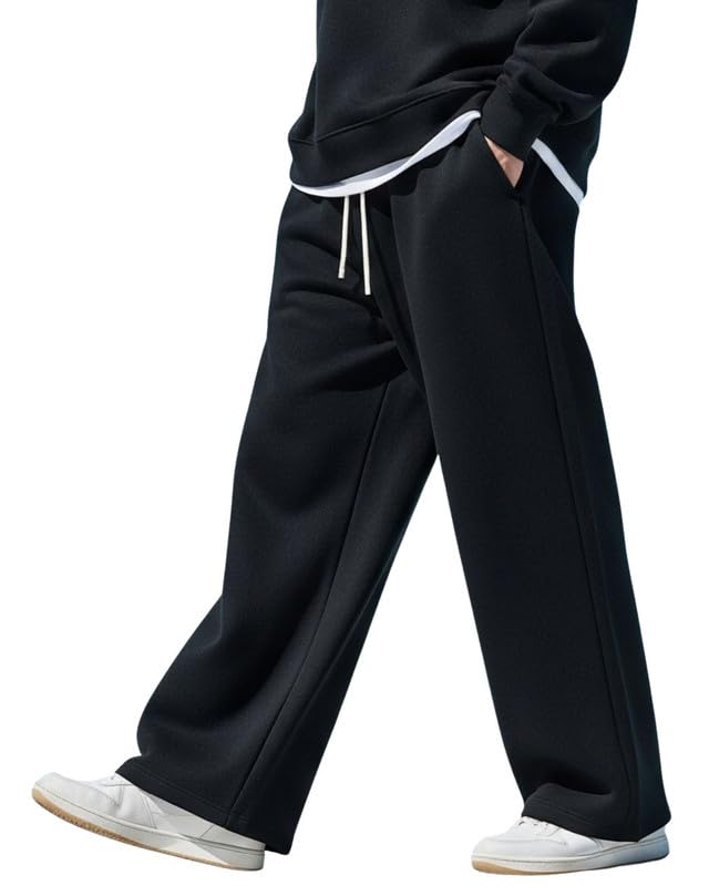Stylish Black Oversize Fit Solid Men's Track Pant | Comfortable Lounge Pants for Men | Blended Cotton Casual Joggers Waist 28-34 Inch | BTT134_BLK-picture-48