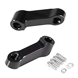 Motorrad Spiegel Adapter, Rückspiegel Verlängerung 10 mm Motorrad Rückspiegel Halterung 1 Paar Aluminiumlegierung Spiegel Adapter für Motorcycle Mirror Extension (Schwarz)