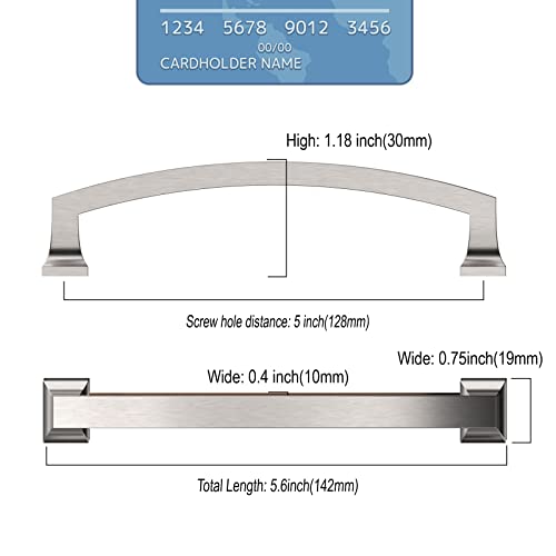 9Build 5 Inch 20 Pack Kitchen Cabinet Handles Brushed Satin Nickel Cabinet Pulls Kitchen Cabinet Hardware Kitchen Handles For Cabinets Cupboard Handles #TOP2
