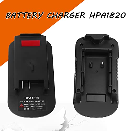 20V Adapter Hpa1820 For Black&Decker Lbxr2020 18V To 20V Batteries Convertor Adapter For Black Decker 18V Nicad & Nimh Battery Toolshpb18 Hpb18-Ope 244760-00 A1718 Fs18Fl Fsb18 For Porter & S #TOP2
