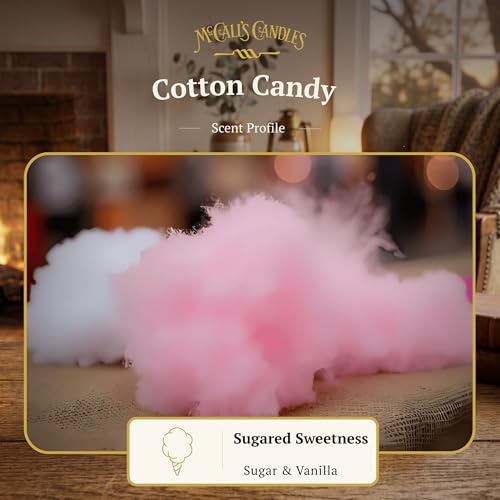 Image of McCall's Candles | Scented Wax Melt | Cotton Candy - Spun Sugar, Creamy Vanilla & Pink Poppies | 5.5 oz