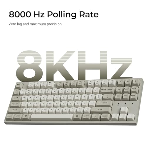 Image of Keychron C1 Pro 8K QMK Wired Custom Mechanical Keyboard, TKL Layout Launcher Support with Hot-Swappable Super Red Switch, PBT Keycaps Compatible for Mac Windows Linux