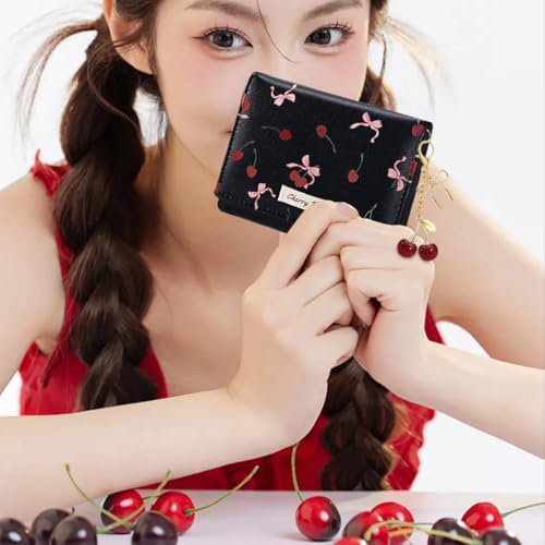 Image of Sunwel Fashion Cute Coquette Bow Wallet with Key-chain for Women Girls